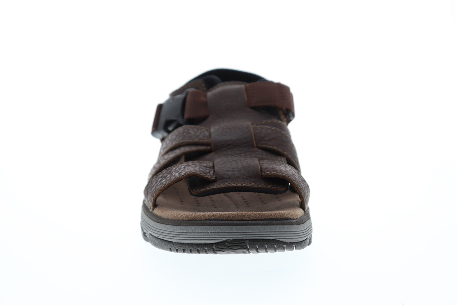 Clark\'s Unstructured Men\'s Brown Leather Un Trek Cove Sandals Size 12 Clarks Unstructured Trek Olive Nubuck Adjustable Strap  main image 3