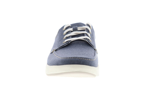 Clarks Step Isle Lace 26132764 Mens Blue Canvas Casual Fashion Sneakers Shoes