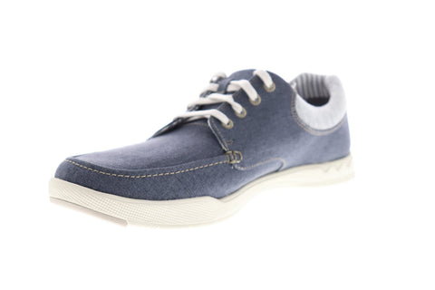 Clarks Step Isle Lace 26132764 Mens Blue Canvas Casual Fashion Sneakers Shoes