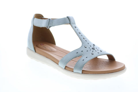 Clarks Un Reisel Mara 26133242 Womens Blue Gray Slingback Sandals Shoes
