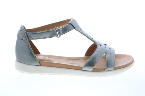 Clarks Un Reisel Mara 26133243 Womens Gray Leather Slingback Sandals Shoes
