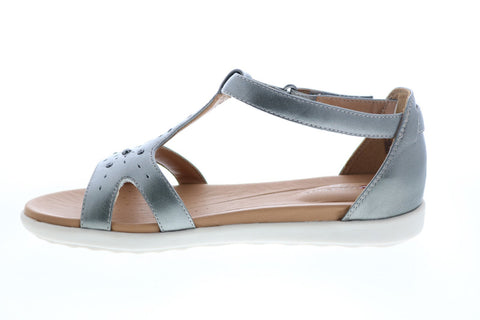 Clarks Un Reisel Mara 26133243 Womens Gray Leather Slingback Sandals Shoes