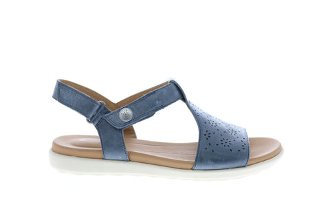 Clarks Un Reisel Mae 26133563 Womens Blue Leather Slingback Sandals Shoes