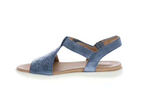 Clarks Un Reisel Mae 26133563 Womens Blue Leather Slingback Sandals Shoes