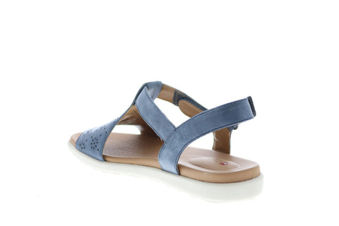 Clarks Un Reisel Mae 26133563 Womens Blue Leather Slingback Sandals Shoes