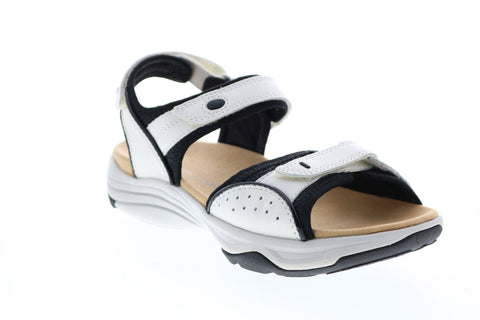 Clarks Wave Grip 26133599 Womens White Wide Synthetic Sport Sandals Shoes