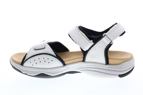 Clarks Wave Grip 26133599 Womens White Wide Synthetic Sport Sandals Shoes