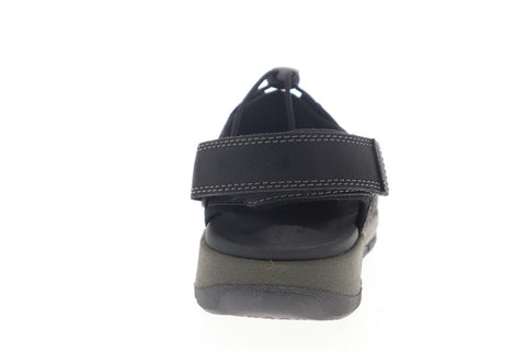 Clarks Brixby Cove 26133891 Mens Black Leather Strap Sport Sandals Shoes