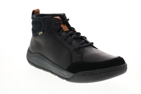 Clarks Ashcombe Mid GTX 26135407 Mens Black Leather Casual Dress Boots