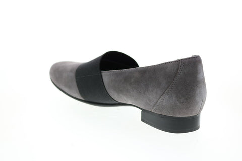 Clarks Un Blush Lo 26135733 Womens Gray Suede Slip On Loafer Flats Shoes