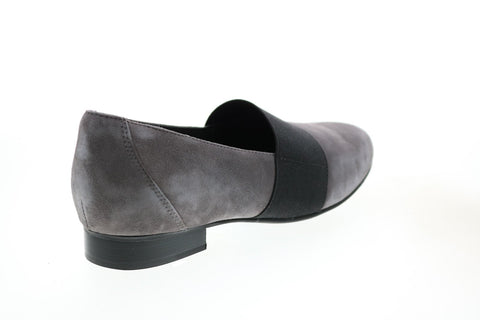 Clarks Un Blush Lo 26135733 Womens Gray Suede Slip On Loafer Flats Shoes