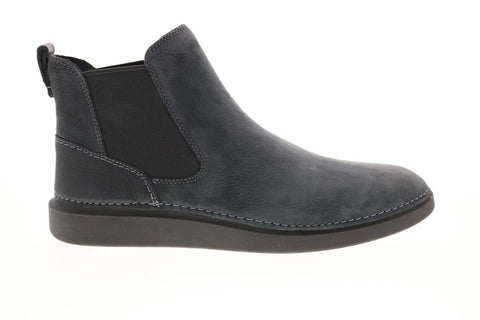 Clarks Hale Mid 26135897 Mens Gray Nubuck Slip On Chelsea Boots