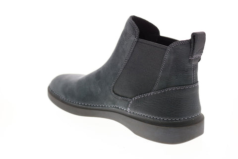 Clarks Hale Mid 26135897 Mens Gray Nubuck Slip On Chelsea Boots
