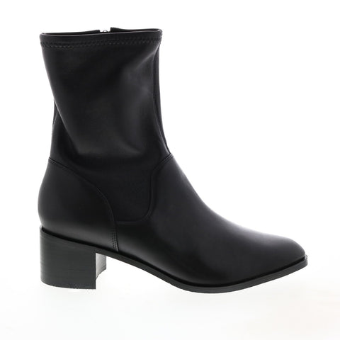 Clarks Poise Leah 26136018 Womens Black Leather Zipper Casual Dress Boots