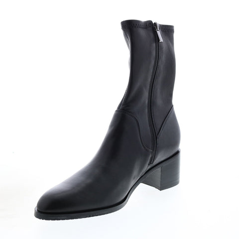 Clarks Poise Leah 26136018 Womens Black Leather Zipper Casual Dress Boots
