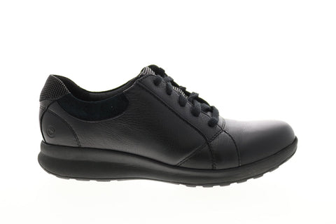 Clarks Un Adorn Lace 26136071 Womens Black Leather Lifestyle Sneakers Shoes