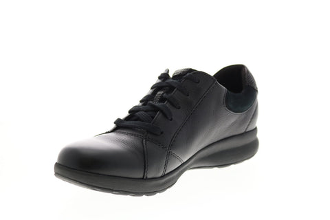 Clarks Un Adorn Lace 26136071 Womens Black Leather Lifestyle Sneakers Shoes