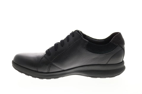 Clarks Un Adorn Lace 26136071 Womens Black Leather Lifestyle Sneakers Shoes