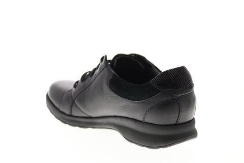 Clarks Un Adorn Lace 26136071 Womens Black Leather Lifestyle Sneakers Shoes