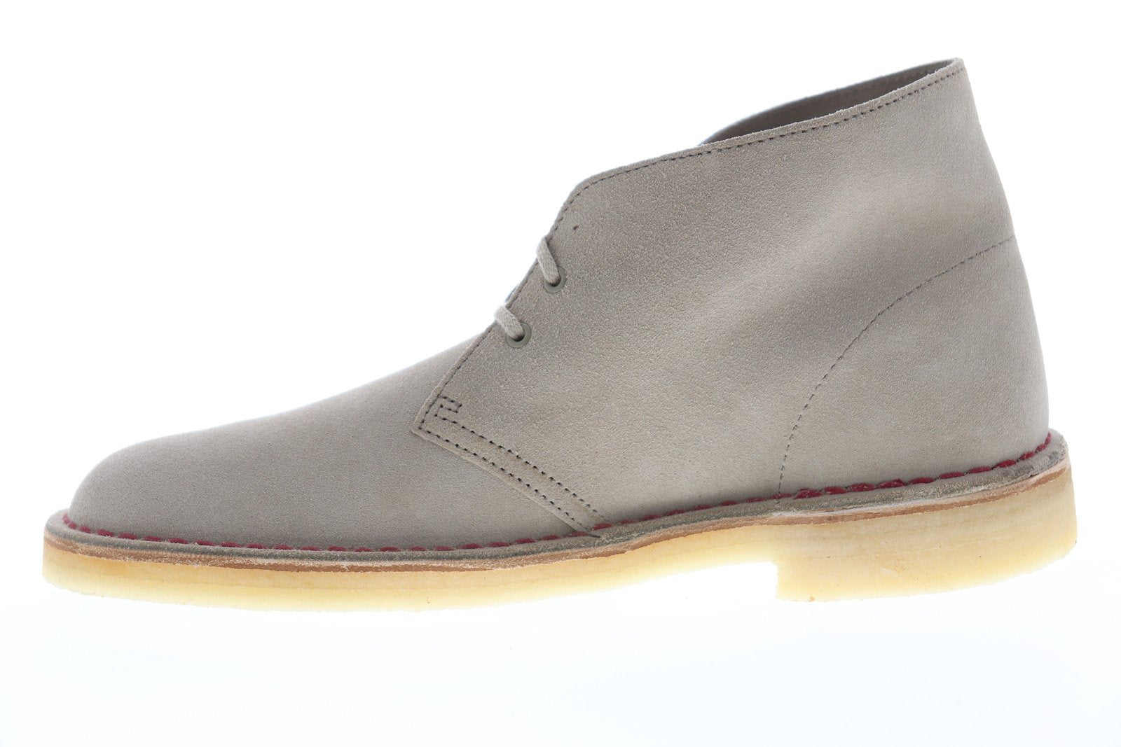 galleri Sølv Ud Clarks Desert Boot 26136202 Mens Gray Suede Mid Top Lace Up Desert Boo -  Ruze Shoes