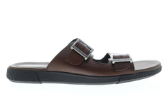 Clarks Vine Cedar 26136226 Mens Brown Leather Strap Flip-Flops Sandals Shoes