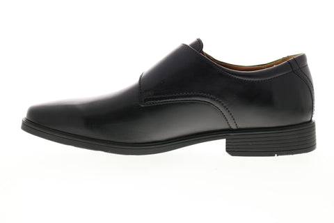 Clarks Tilden Style 26136561 Mens Black Wide 2E Leather Monk Strap Oxfords Shoes