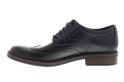 Bostonian Maxton Wing 26136622 Mens Black Leather Dress Lace Up Oxfords Shoes
