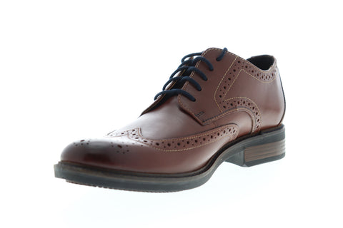 Bostonian Maxton Wing 26136623 Mens Brown Leather Low Top Wingtip Oxfords Shoes