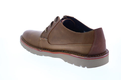 Clarks Vargo Plain 26136676 Mens Brown Leather Oxfords & Lace Ups Plain Toe Shoes