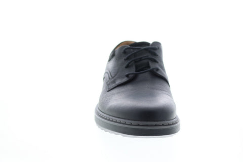 Clarks Un Geo Lace 26136809 Mens Black Wide Leather Oxfords Plain Toe Shoes