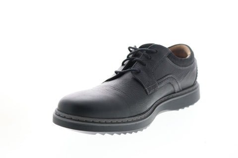 Clarks Un Geo Lace 26136809 Mens Black Wide Leather Oxfords Plain Toe Shoes