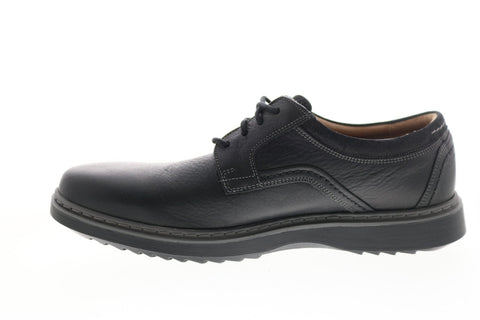 Clarks Un Geo Lace 26136809 Mens Black Wide Leather Oxfords Plain Toe Shoes