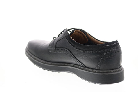 Clarks Un Geo Lace 26136809 Mens Black Wide Leather Oxfords Plain Toe Shoes