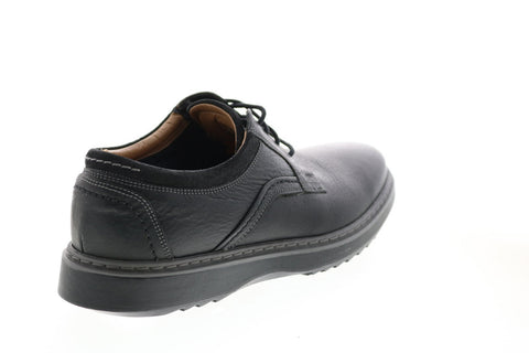 Clarks Un Geo Lace 26136809 Mens Black Wide Leather Oxfords Plain Toe Shoes