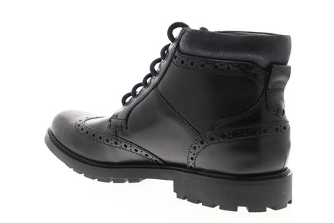 Clarks Curington Rise 26136853 Mens Black Leather Casual Dress Boots Shoes
