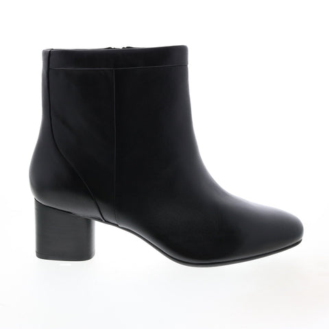 Clarks Un Cosmo Up 26136983 Womens Black Leather Zipper Ankle & Booties Boots
