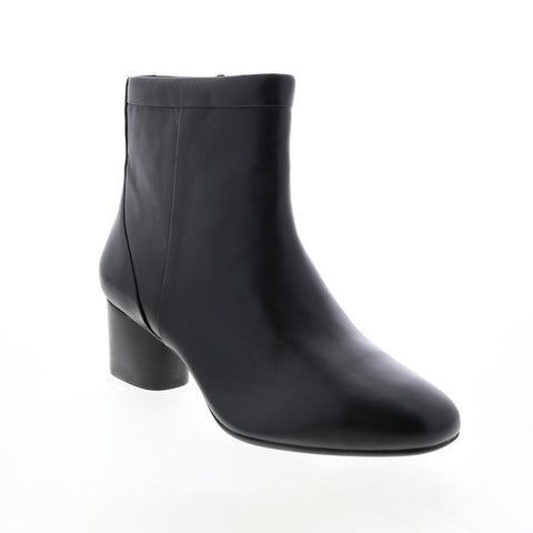Clarks Un Cosmo Up 26136983 Womens Black Leather Zipper Ankle & Booties Boots