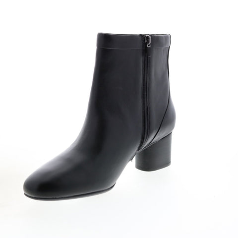 Clarks Un Cosmo Up 26136983 Womens Black Leather Zipper Ankle & Booties Boots
