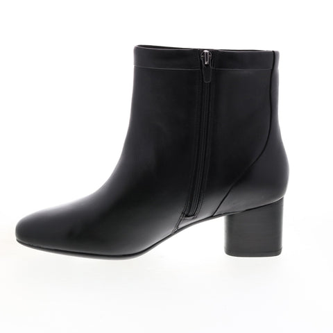 Clarks Un Cosmo Up 26136983 Womens Black Leather Zipper Ankle & Booties Boots