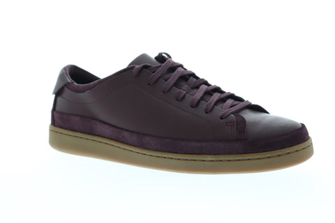 Clarks Nathan Craft Mens Purple Synthetic Low Top Lace Up Sneakers Shoes