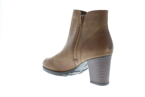 Clarks Verona Trish 26137244 Womens Brown Leather Zipper Ankle & Booties Boots