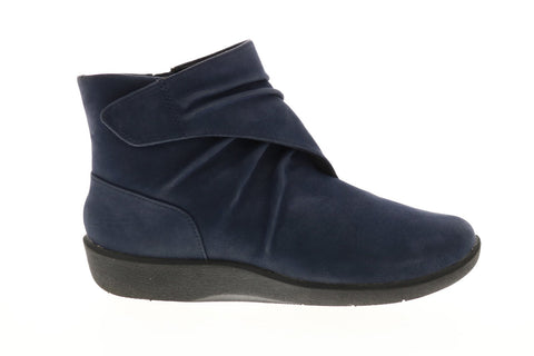Clarks Sillian Tana 26137568 Womens Blue Synthetic Zipper Chelsea Boots
