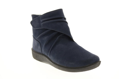 Clarks Sillian Tana 26137568 Womens Blue Synthetic Zipper Chelsea Boots
