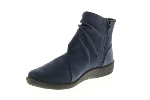 Clarks Sillian Tana 26137568 Womens Blue Synthetic Zipper Chelsea Boots