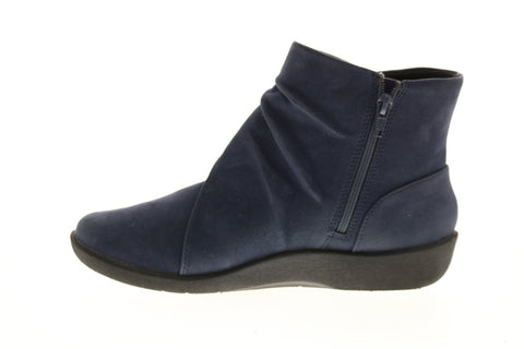 Clarks Sillian Tana 26137568 Womens Blue Synthetic Zipper Chelsea Boots