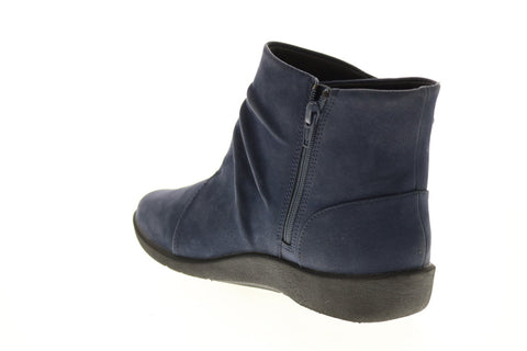 Clarks Sillian Tana 26137568 Womens Blue Synthetic Zipper Chelsea Boots