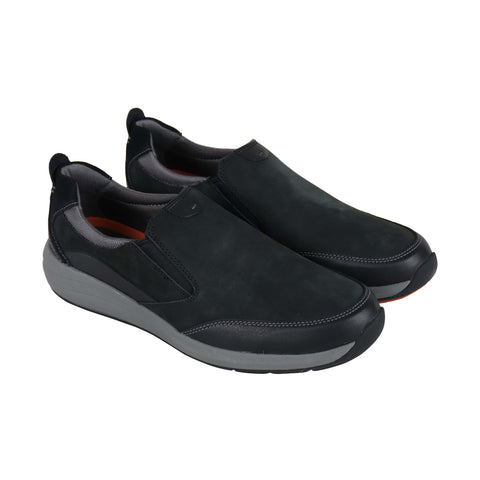 Clarks Un Coast Walk Mens Black Leather & Nubuck Casual Dress Loafers Shoes