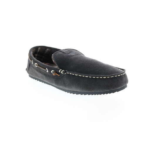 Clarks Kalel Rory 26139006 Mens Gray Suede Slip On Moccasin Slippers Shoes