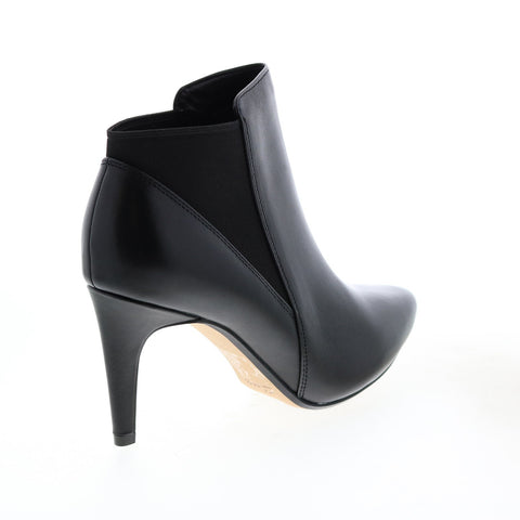 Clarks Laina Violet 26139487 Womens Black Leather Ankle & Booties Boots