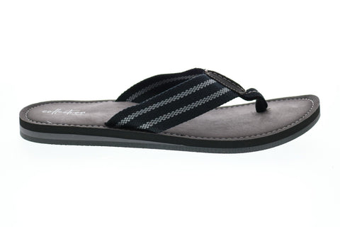 Clarks Lacono Post 26139852 Mens Gray Canvas Flip-Flops Sandals Shoes